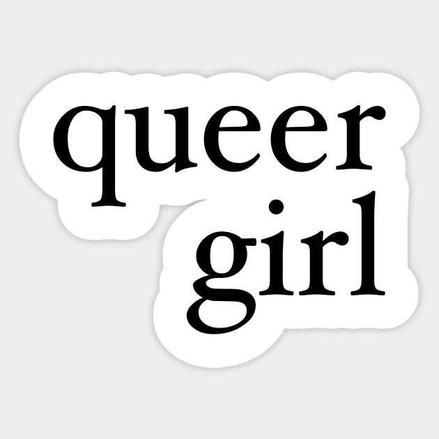 queer girl in black Sticker by Eugene and Jonnie Tee's